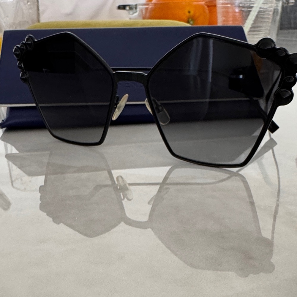 Fendi Dark Hexagonal Sunglasses